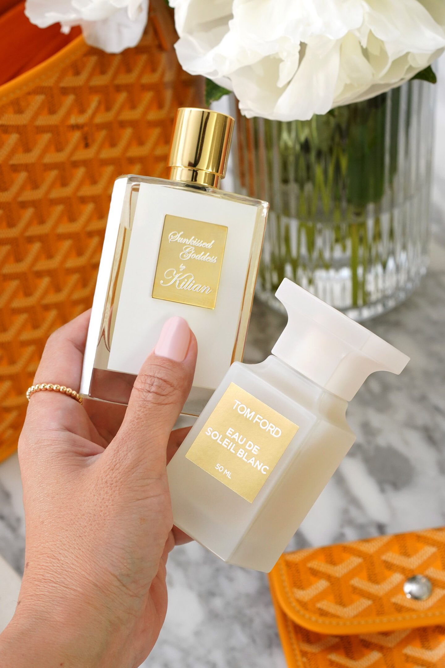 Kilian Sunkissed Goddess + Tom Ford Eau de Soleil Blanc